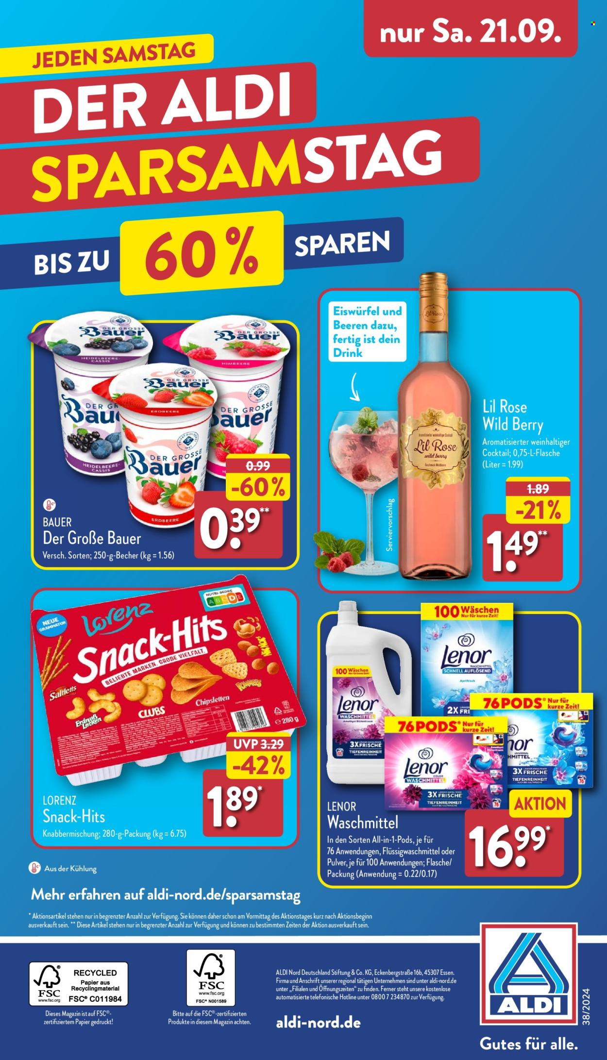 Prospekte ALDI Nord - 16.09.2024 - 21.09.2024. Seite 38