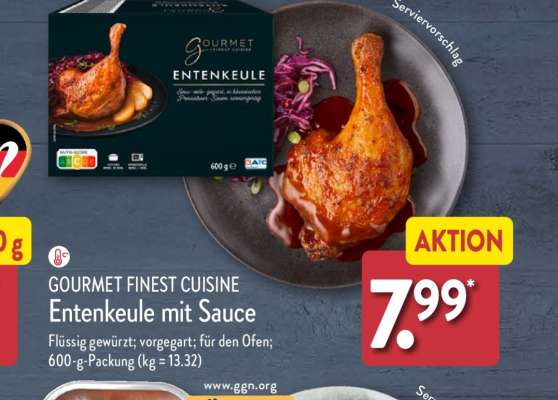 GOURMET FINEST CUISINE Entenkeule mit Sauce