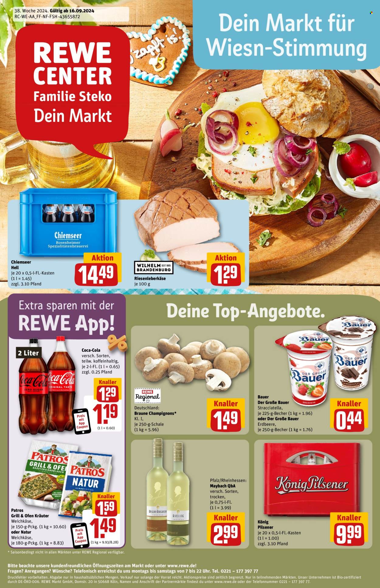 Prospekte REWE - 16.09.2024 - 21.09.2024. Seite 1