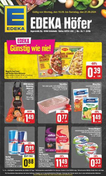 Prospekte Edeka - 16.09.2024 - 21.09.2024.