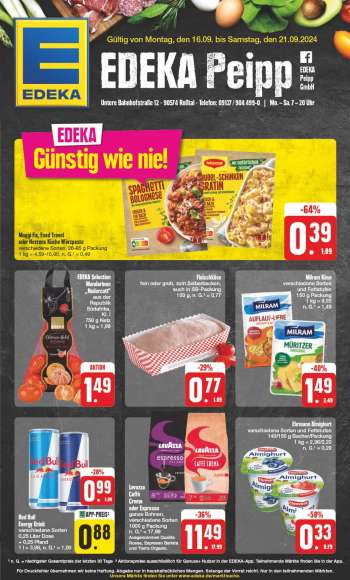 Prospekte Edeka - 16.09.2024 - 21.09.2024.