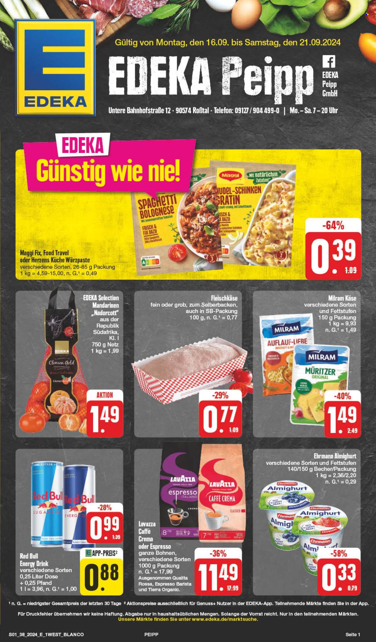 Prospekte Edeka - 16.09.2024 - 21.09.2024. Seite 1