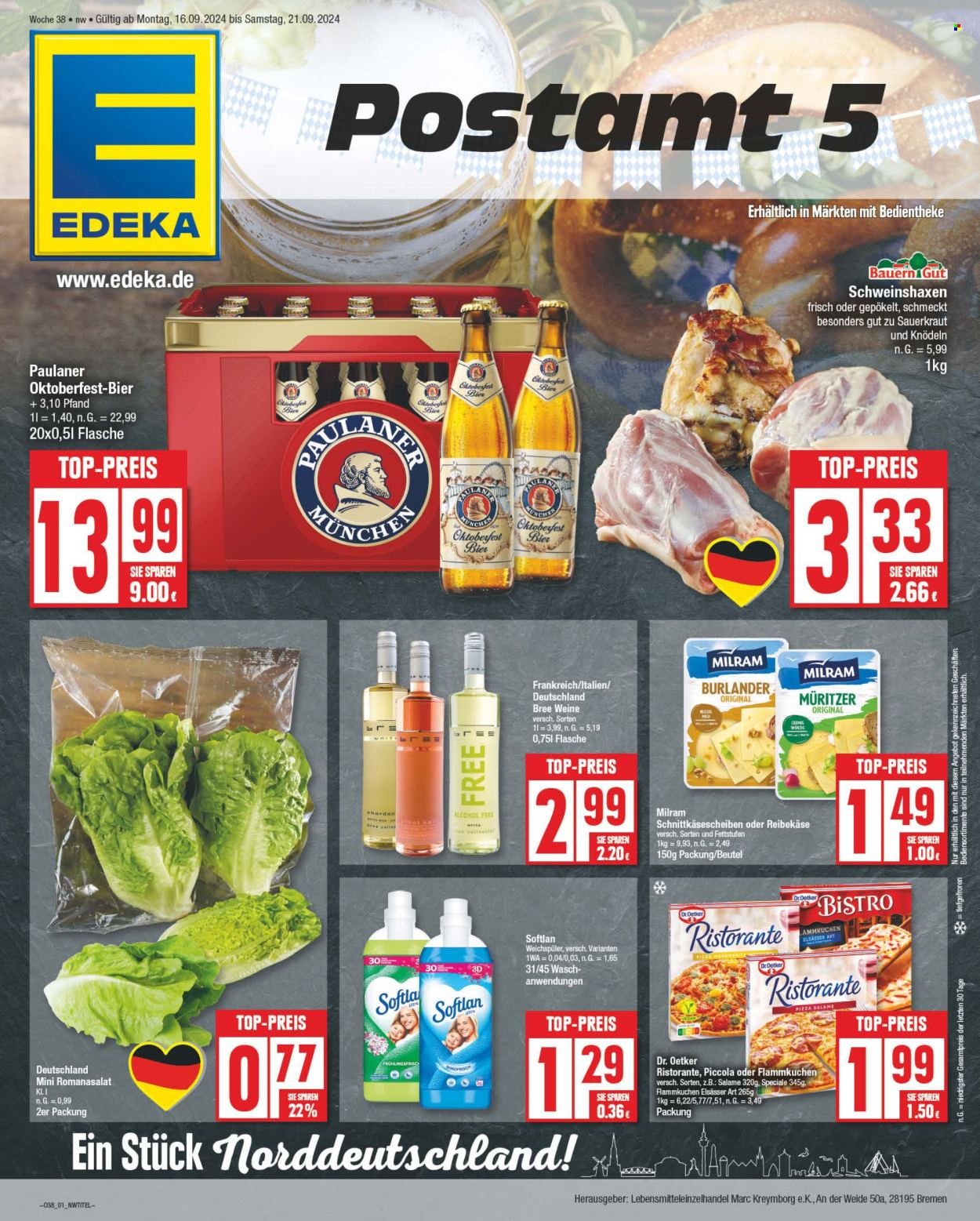 Prospekte Edeka - 16.09.2024 - 21.09.2024. Seite 1