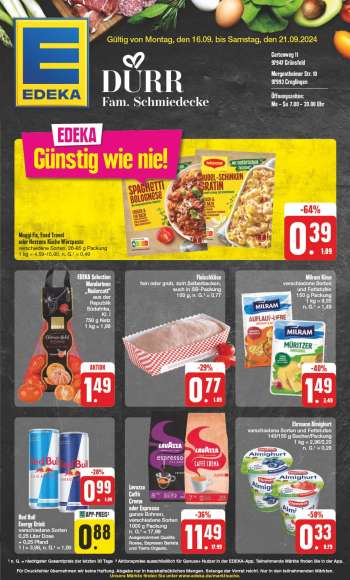 Prospekte Edeka - 16.09.2024 - 21.09.2024.