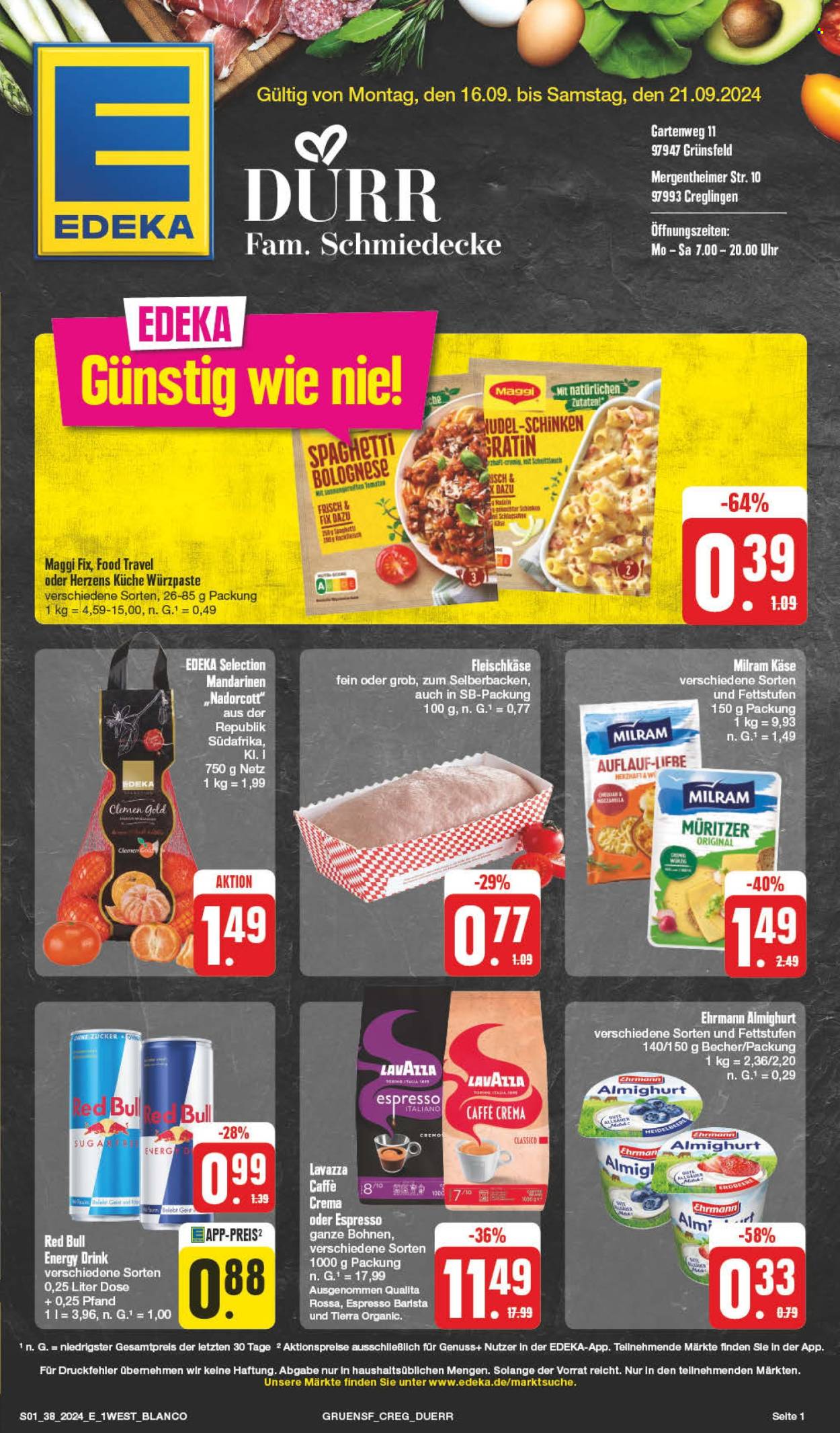 Prospekte Edeka - 16.09.2024 - 21.09.2024. Seite 1