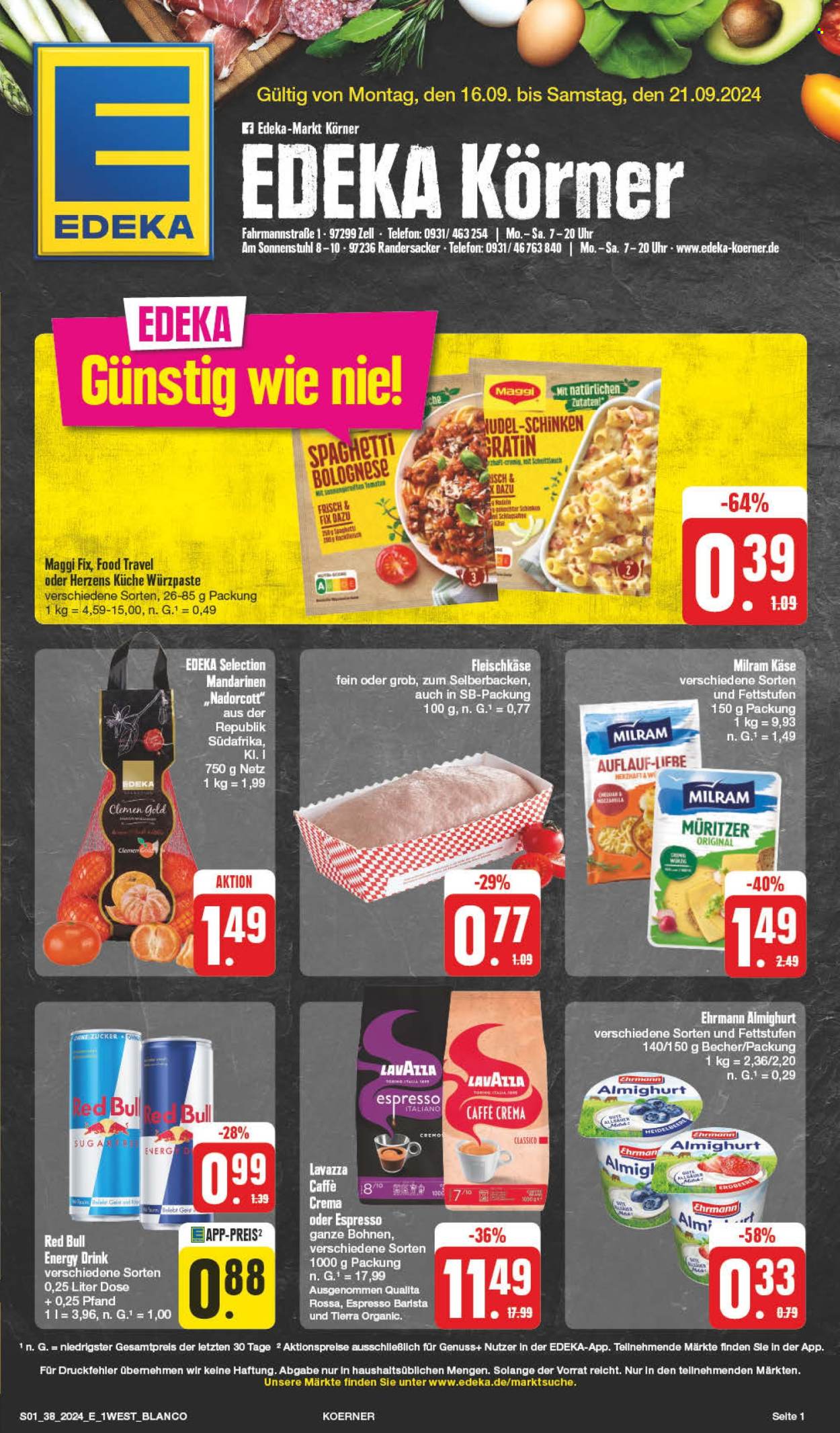 Prospekte Edeka - 16.09.2024 - 21.09.2024. Seite 1