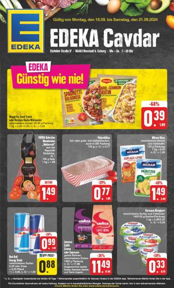 Prospekte Edeka - 16.09.2024 - 21.09.2024.