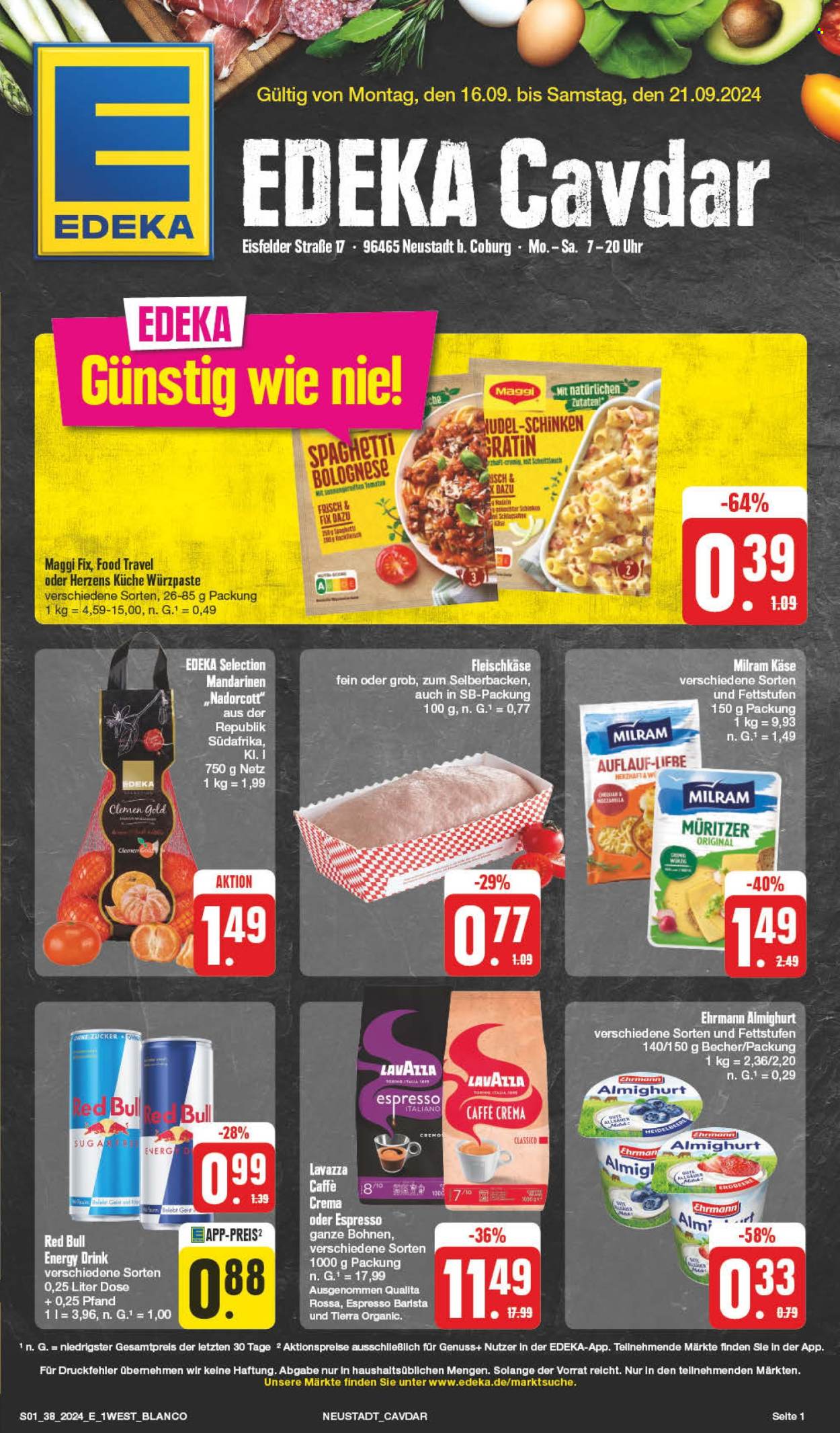 Prospekte Edeka - 16.09.2024 - 21.09.2024. Seite 1