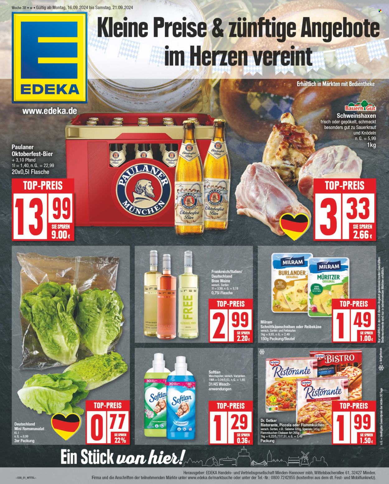 Prospekte Edeka - 16.09.2024 - 21.09.2024. Seite 1