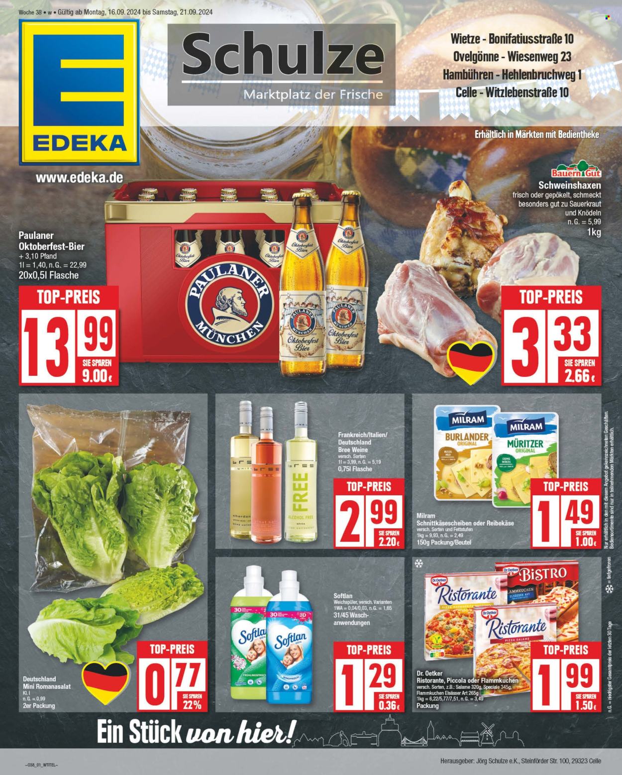 Prospekte Edeka - 16.09.2024 - 21.09.2024. Seite 1