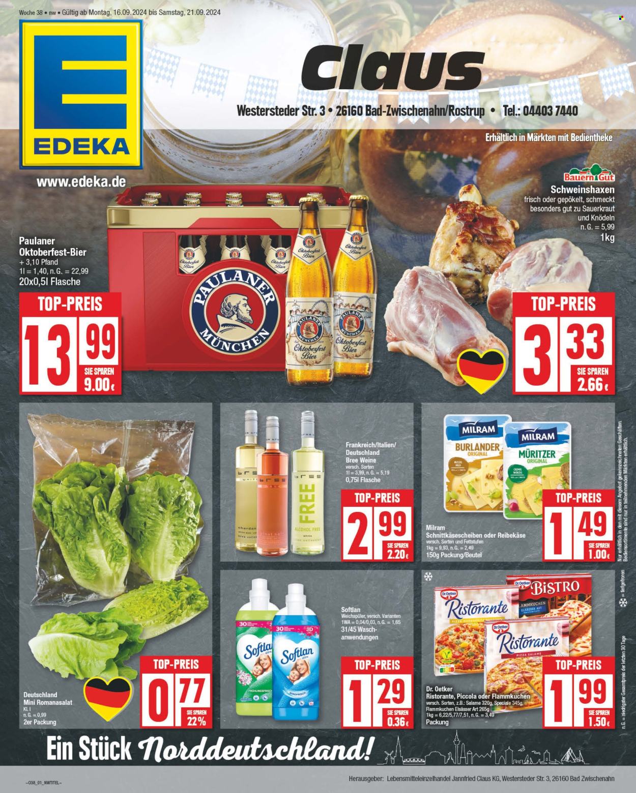 Prospekte Edeka - 16.09.2024 - 21.09.2024. Seite 1