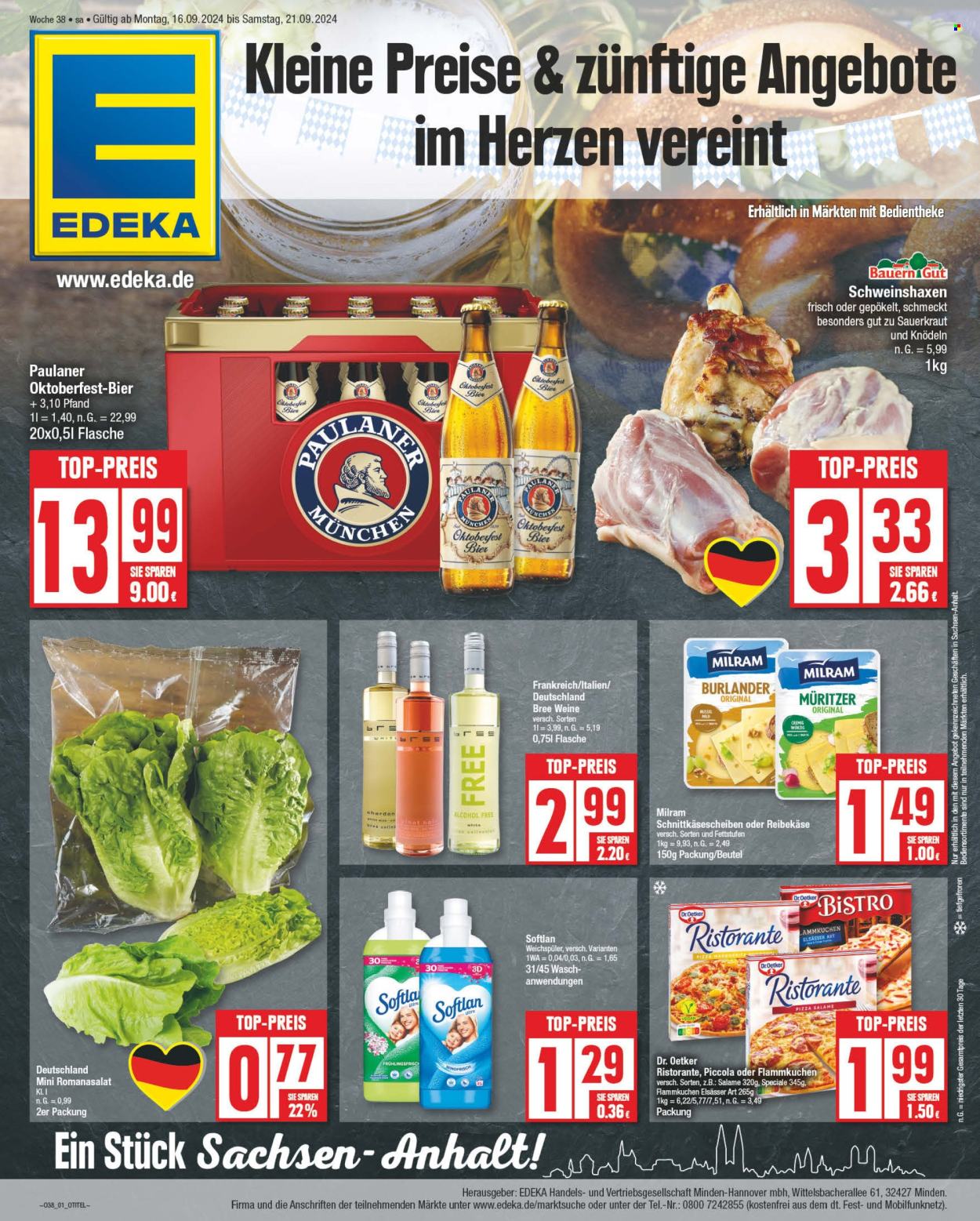 Prospekte Edeka - 16.09.2024 - 21.09.2024. Seite 1