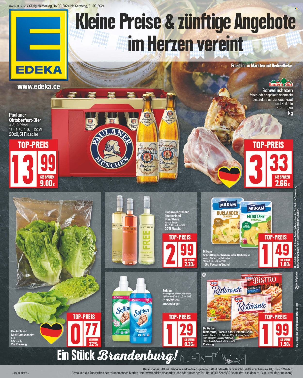 Prospekte Edeka - 16.09.2024 - 21.09.2024. Seite 1