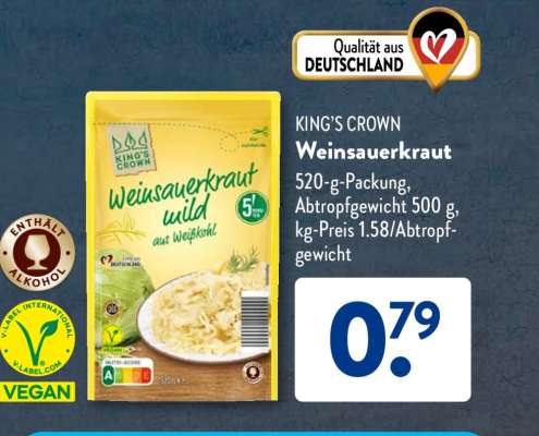 KING'S CROWN Weinsauerkraut