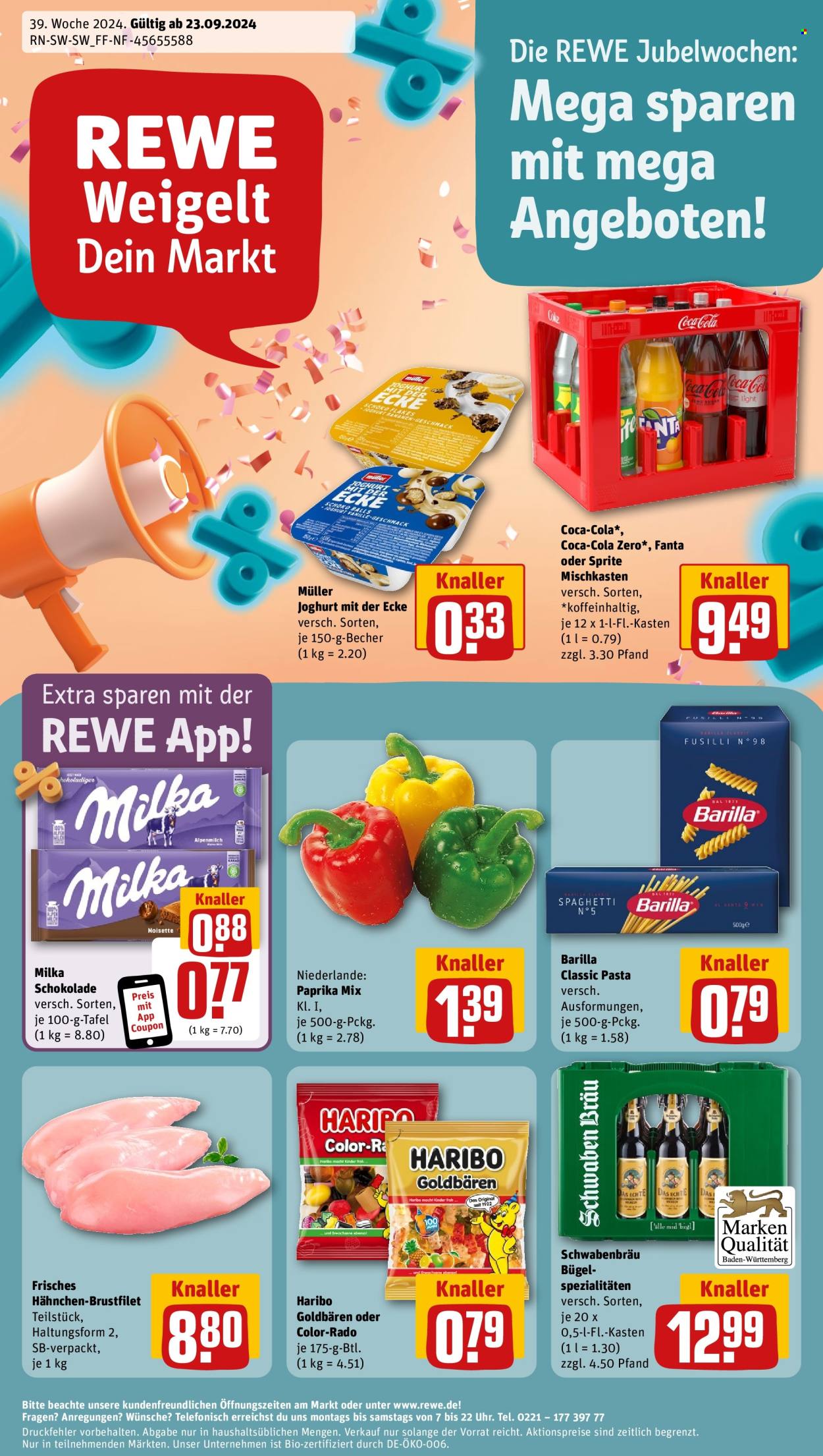 Prospekte REWE - 23.09.2024 - 28.09.2024. Seite 1