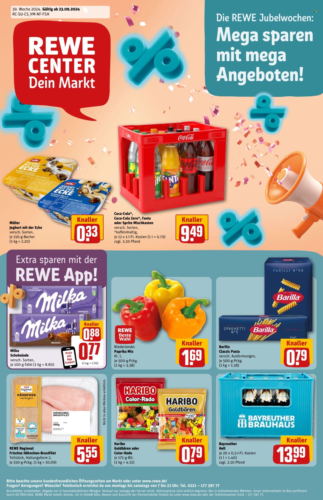 Prospekte REWE - 23.09.2024 - 28.09.2024. Seite 1