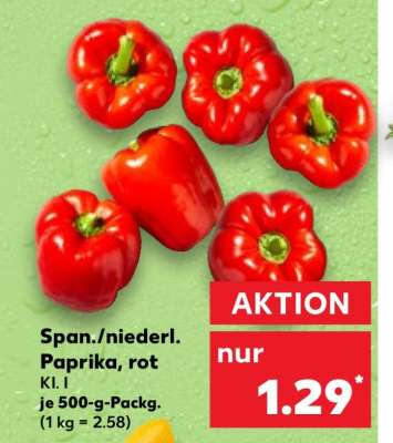 Span./ niederl. Paprika rot