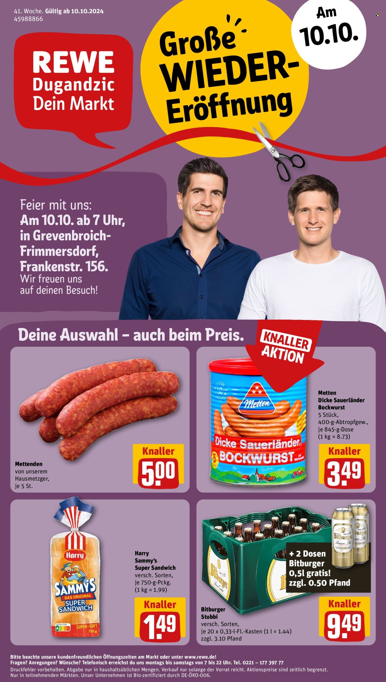 Prospekte REWE - 7.10.2024 - 12.10.2024. Seite 1