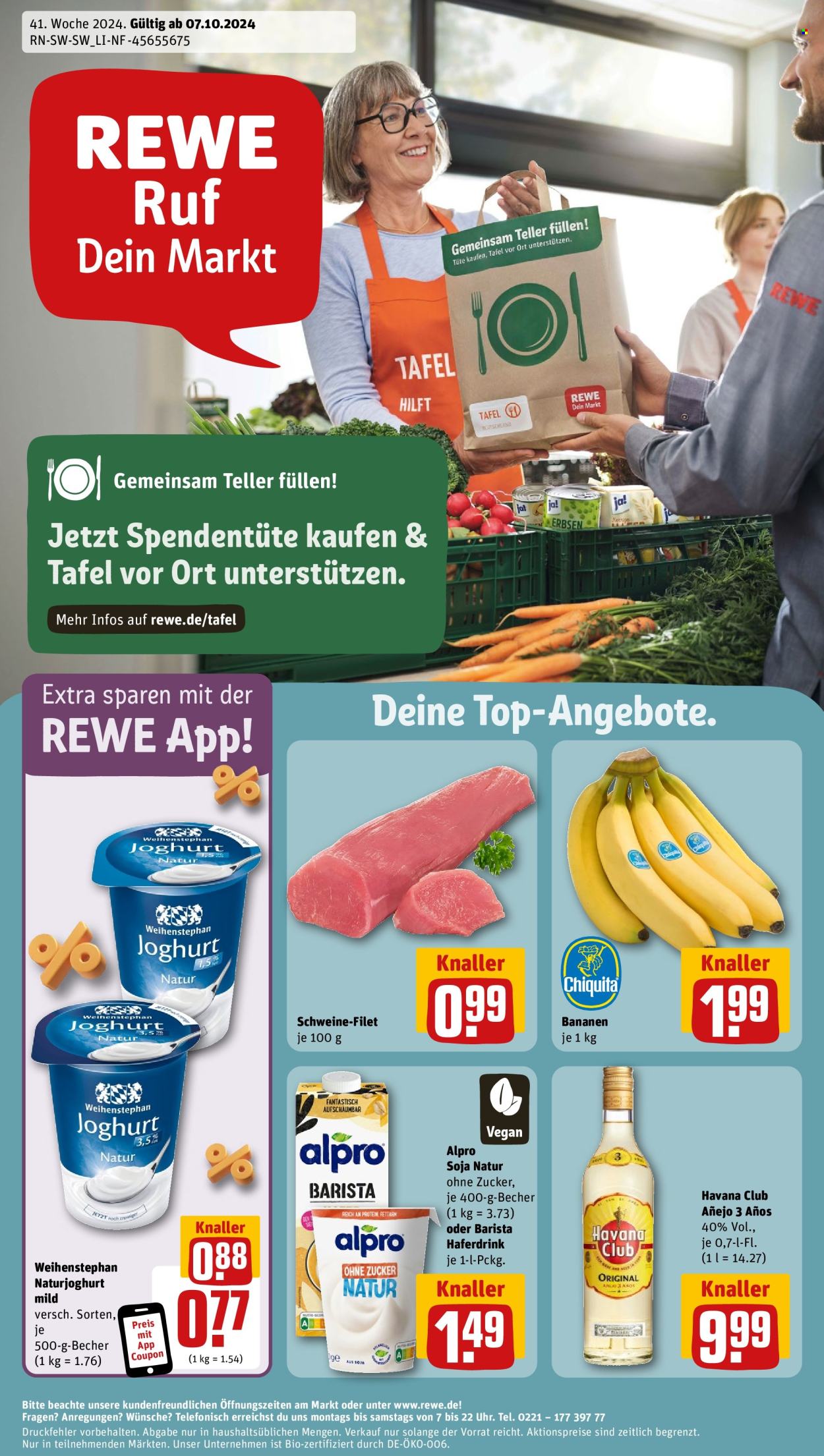 Prospekte REWE - 7.10.2024 - 12.10.2024. Seite 1