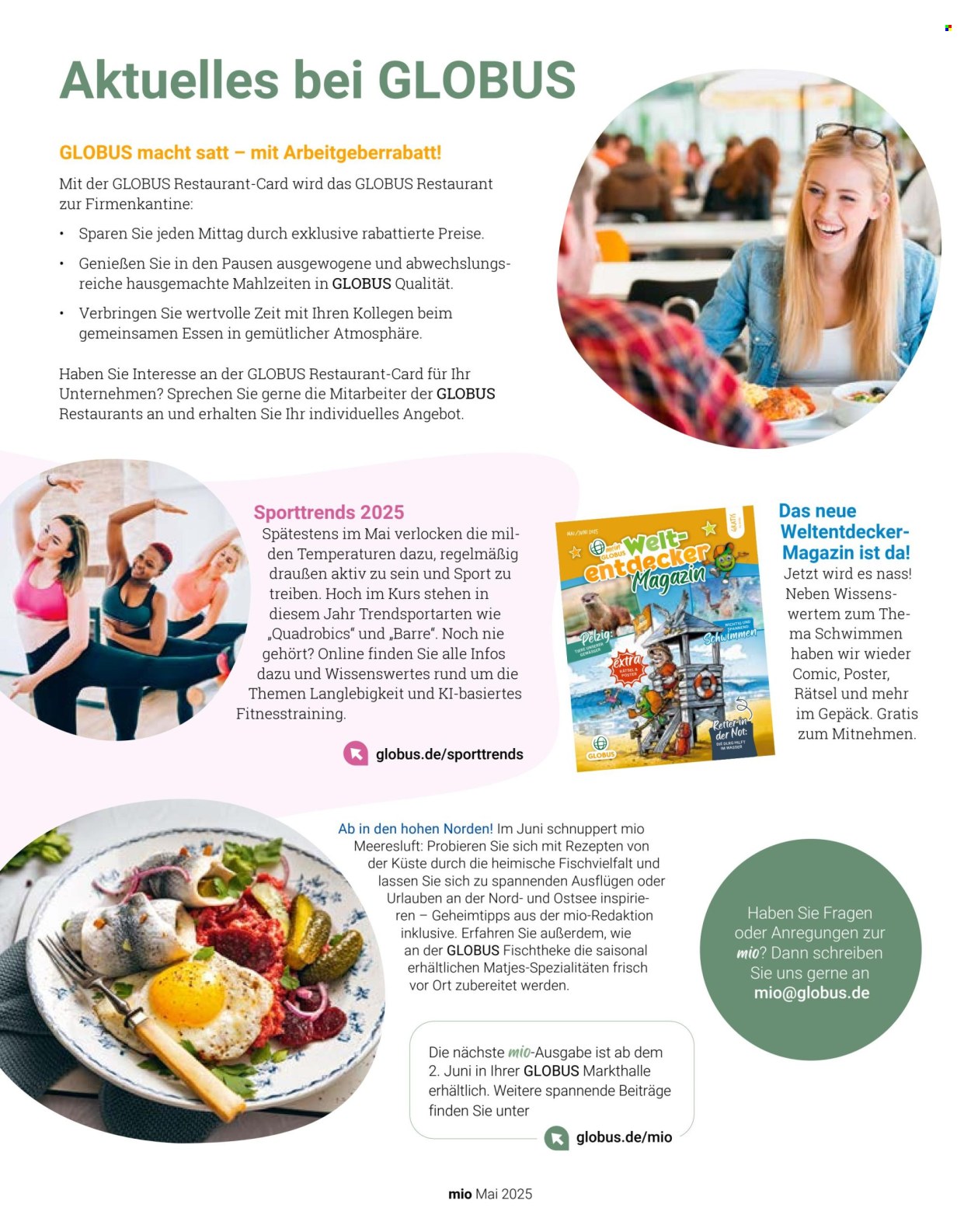Globus Prospekte  - 8.05.2025 - 31.05.2025. Seite 1