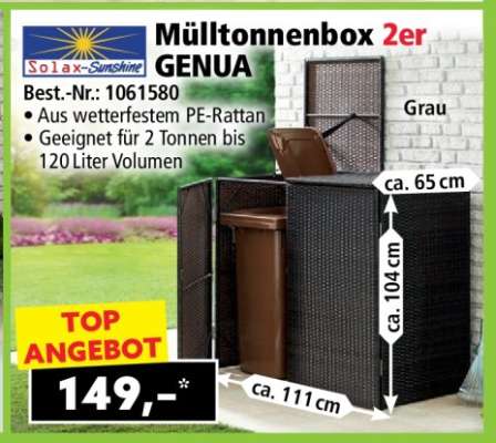 Mülltonnenbox 2er GENUA