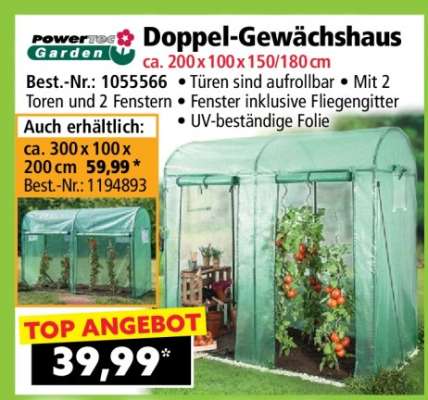Doppel-Gewächshaus