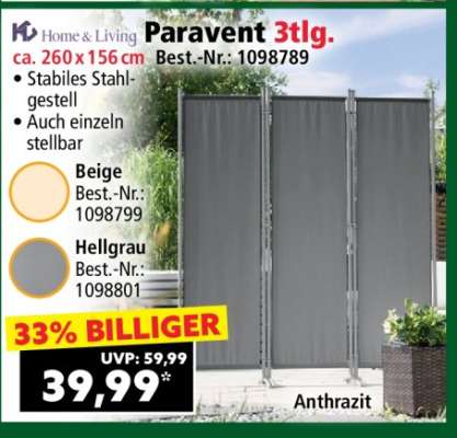 Paravent 3tlg.