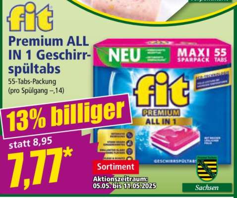 fit Premium ALL IN 1 Geschirrspültabs