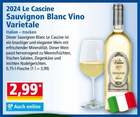 2024 Le Cascine Sauvignon Blanc Vino Varietale