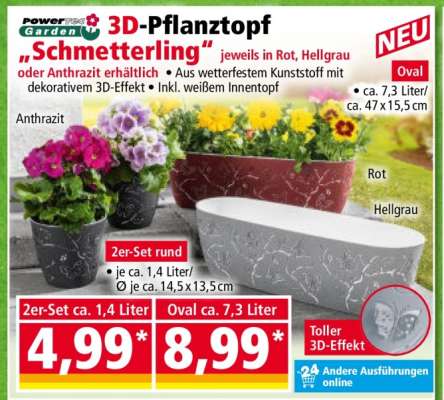 3D-Pflanztopf „Schmetterling“