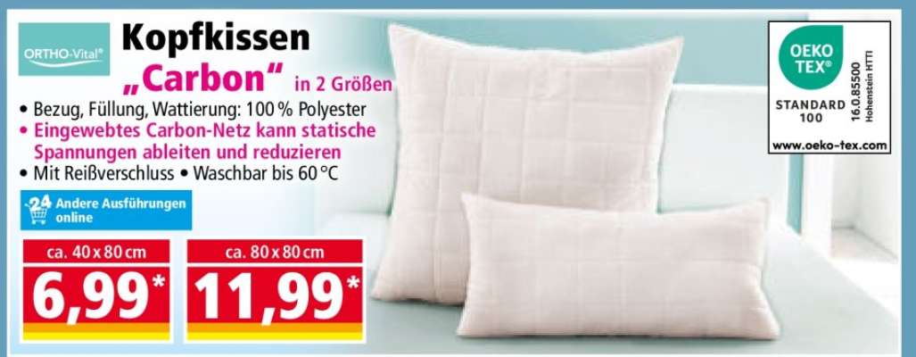Kopfkissen „Carbon“