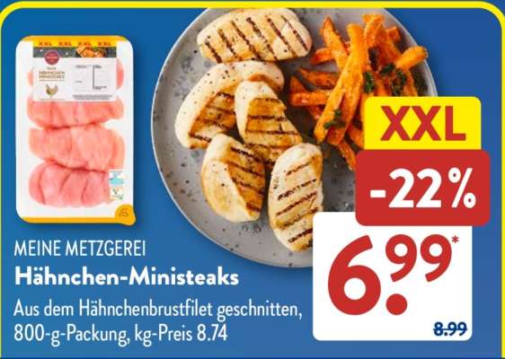 Hähnchen-Ministeaks