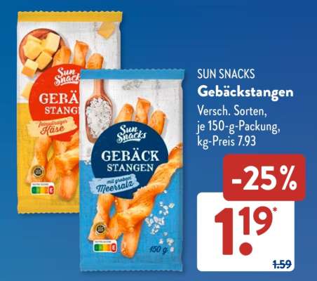 SUN SNACKS Gebäckstangen