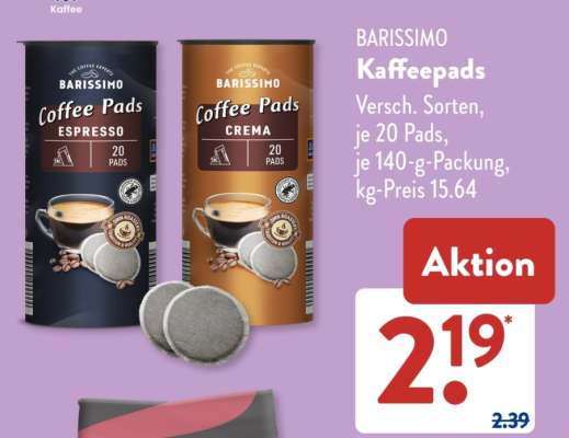 BARISSIMO Kaffeepads