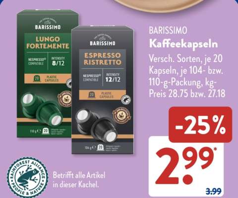 BARISSIMO Kaffeekapseln