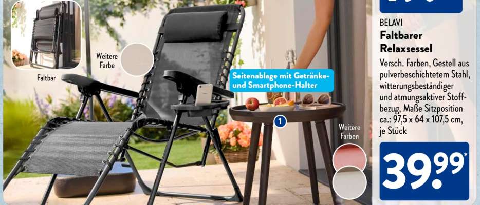 BELAVI Faltbarer Relaxsessel