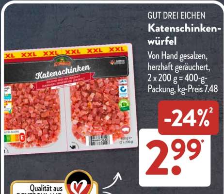 Katenschinkenwürfel