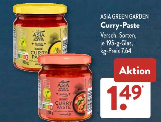 ASIA GREEN GARDEN Curry-Paste