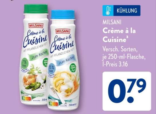 MILSANI Crème à la Cuisine