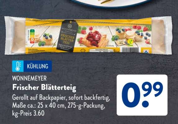 WONNEMEYER Frischer Blätterteig