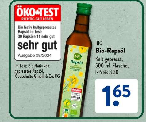 Bio-Rapsöl