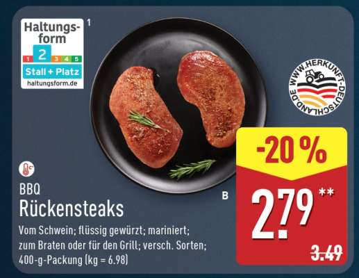 BBQ Rückensteaks