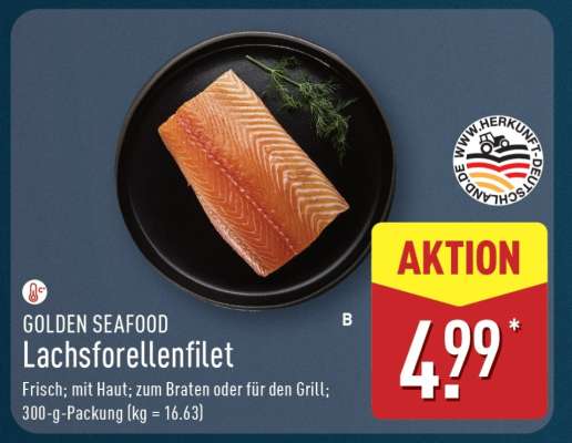 GOLDEN SEAFOOD Lachsforellenfilet