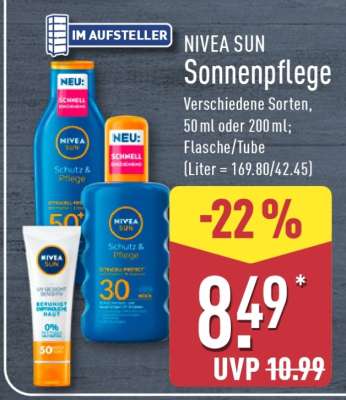 NIVEA SUN Sonnenpflege