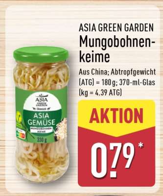 ASIA GREEN GARDEN Mungobohnenkeime
