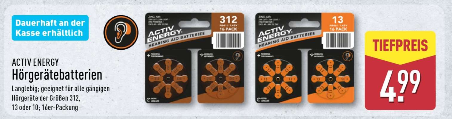 ACTIV ENERGY Hörgerätebatterien
