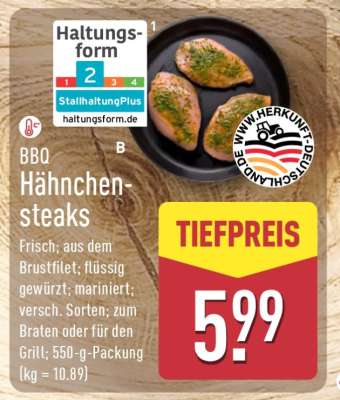 BBQ Hähnchensteaks