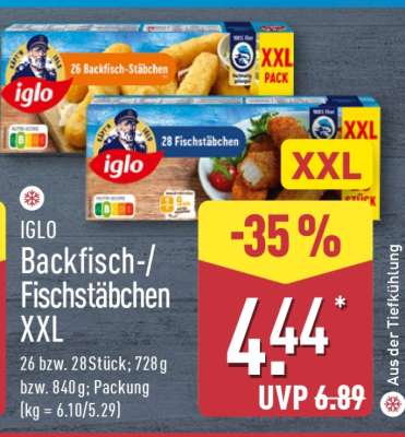 IGLO Backfisch-/Fischstäbchen XXL