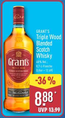 GRANT'S Triple Wood Blended Scotch Whisky