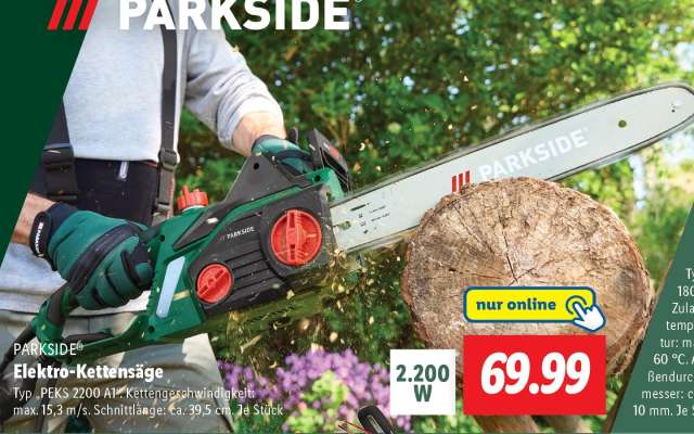 PARKSIDE® Elektro-Kettensäge